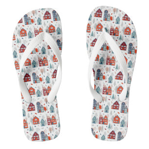 Skandinavisches Volksmuster Flip Flops