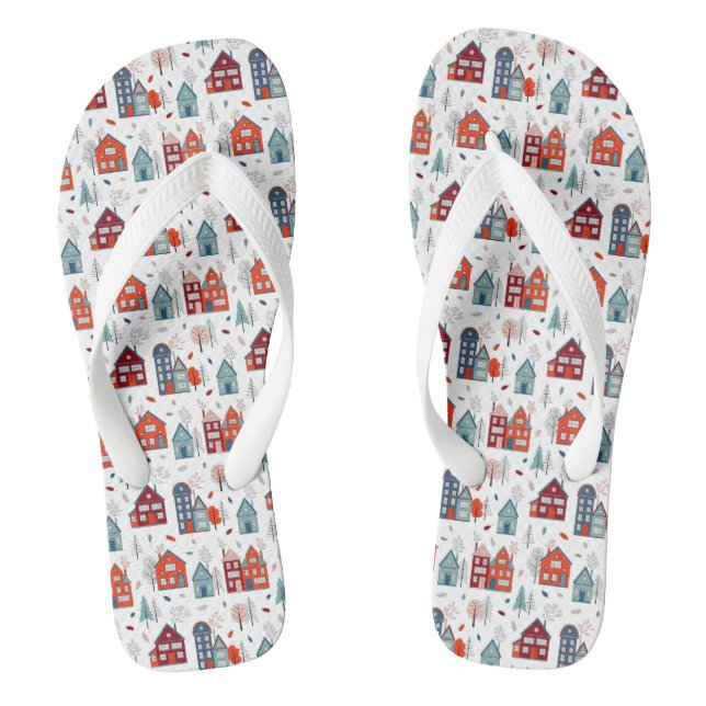 Skandinavisches Volksmuster Flip Flops (Fußbett)