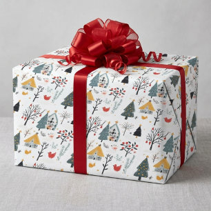 Skandinavisches Weihnachten Geschenkpapier