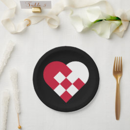 Skandinavisches Weihnachten Hear Pappteller