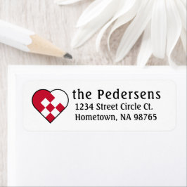 Skandinavisches Weihnachten Herz - Personalisiert