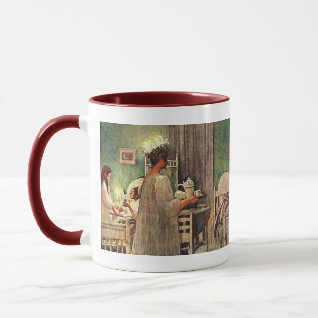 Skandinavisches Weihnachten Lucia Carl Larssons Tasse (Links)