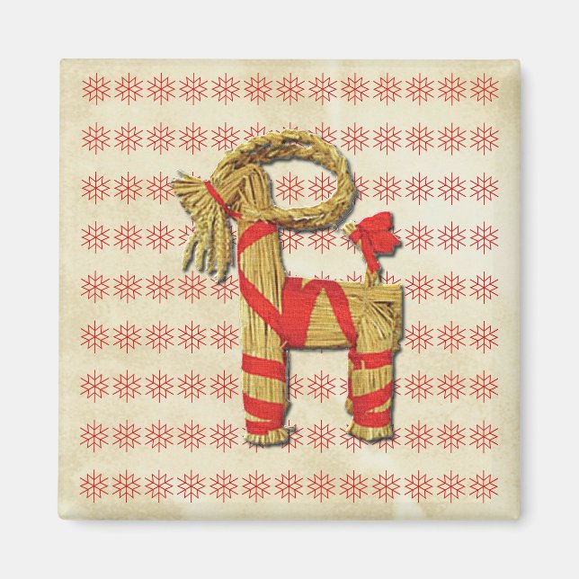 Skandinavisches Weihnachten Magnet (Vorne)