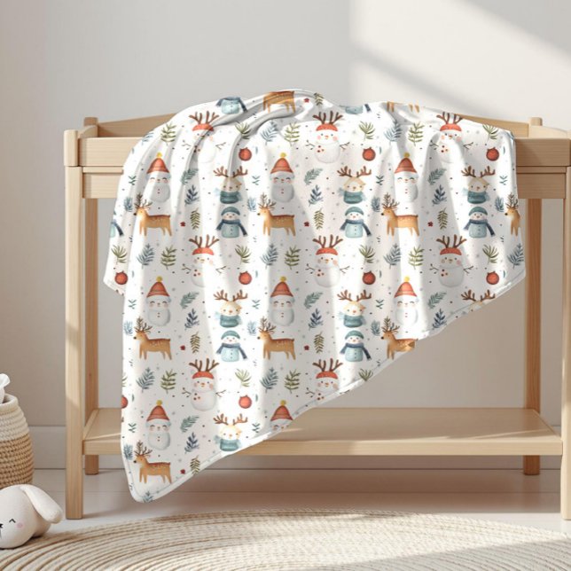 Skandinavisches Weihnachten - Nordischer Wintersch Fleecedecke (Von Creator hochgeladen)