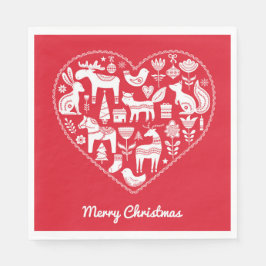 Skandinavisches Weihnachtsbuch Napkins Serviette