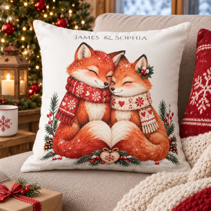 Skandinavisches Weihnachtsfuchs-Paar Nordische Wal Kissen
