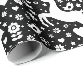 skandinavisches Weihnachtsmuster Geschenkpapier