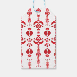 Skandinavisches Weihnachtsmuster Modernes Rosemali Geschenkanhänger