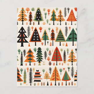Skandinavisches Weihnachtsmuster Postkarte