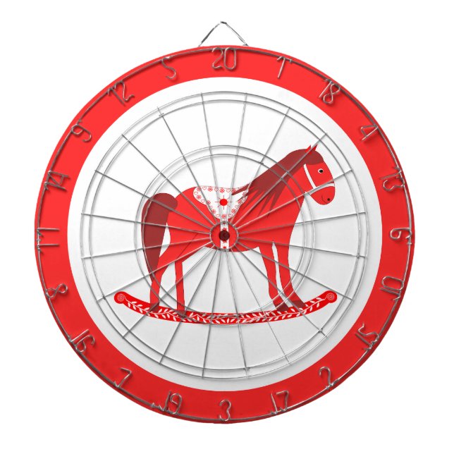 Skandinavisches Weihnachtspferd Dartscheibe (vorne)