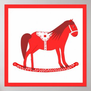 Skandinavisches Weihnachtspferd Poster