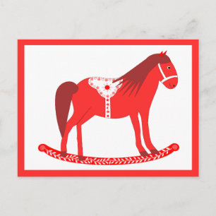 Skandinavisches Weihnachtspferd Postkarte