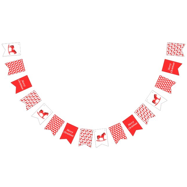 Skandinavisches Weihnachtsrockpferd Custom Wimpelkette (Alle)