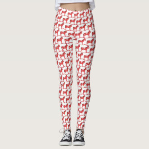 Skandinavisches Weihnachtsrockpferd Gemustert Leggings