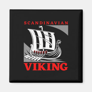 Skandinavisches Wikinger-Schiff Drachenboot Drakka Magnet
