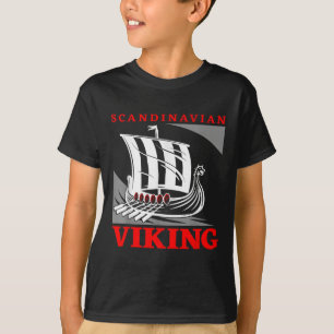 Skandinavisches Wikinger-Schiff Drachenboot Drakka T-Shirt
