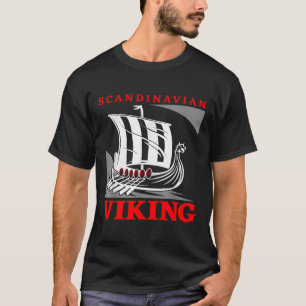 Skandinavisches Wikingerschiff Drachenboot Drakkar T-Shirt