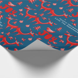 Skandinavisches Woodland Dei Winter Weihnachten Geschenkpapier