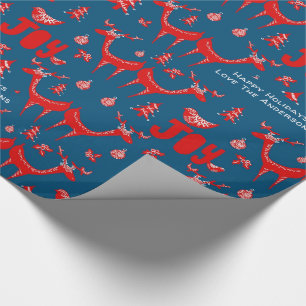 Skandinavisches Woodland Dei Winter Weihnachten Geschenkpapier