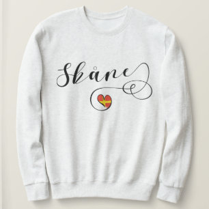 Skåne Flag Heart, Schweden, Scania Sweatshirt