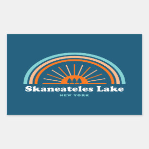 Skaneateles Lake New York Rainbow Rechteckiger Aufkleber
