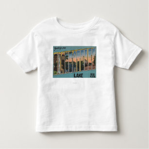 Skaneateles See, New York - große Buchstabe-Szenen Kleinkind T-shirt