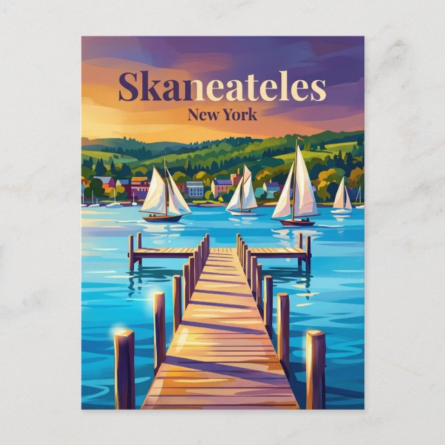 Skaneateles USA Postkarte (Vorderseite)