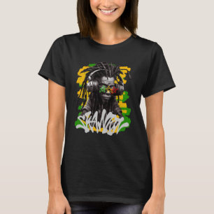 Skanking Rastaman mit Kopfhörern Graffiti Style R T-Shirt