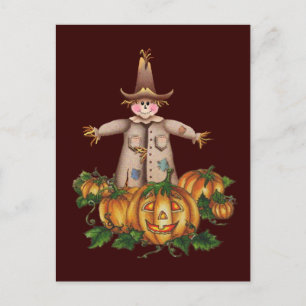 SKARECROW & PUMPKIN PATCH VON SHARON SHARPE POSTKARTE