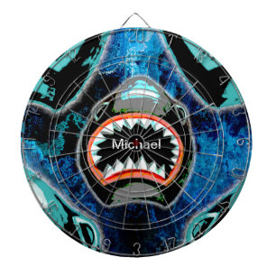 Skark Mania Funny Cartoon Illustration Dartscheibe