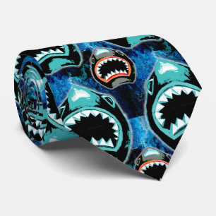 Skark Mania Funny Cartoon Illustration Krawatte