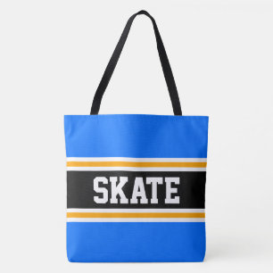 SKATE Athletic Hellblau Schwarz Orange Streifen