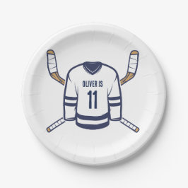 Skate auf Over Ice Hockey Plate Pappteller