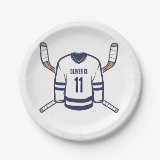 Skate auf Over Ice Hockey Plate Pappteller
