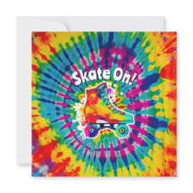 Skate auf Rollschuhbahn Tie Dye Hippie