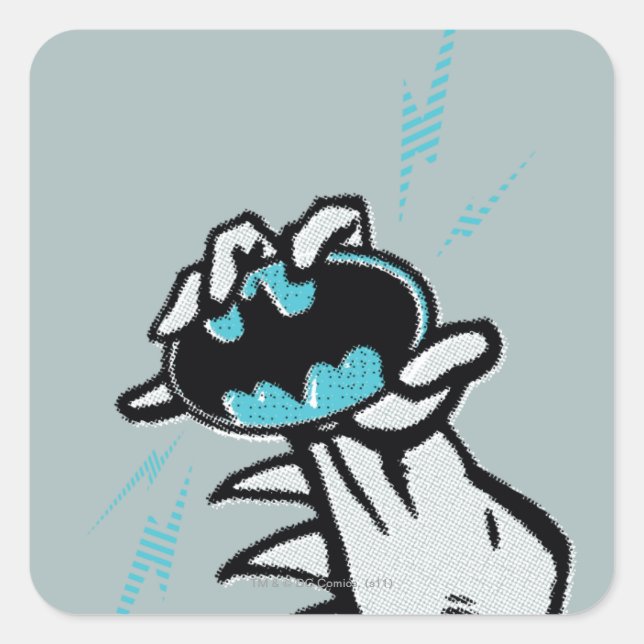 Skate Batman 2 Quadratischer Aufkleber (Vorderseite)