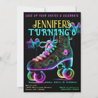 Skate Birthday Party Einladung