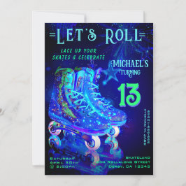 Skate Birthday Party Einladung