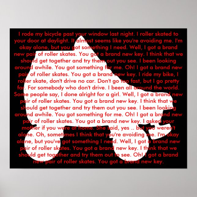 Skate: brandneuer Schlüssel Poster (Vorne)