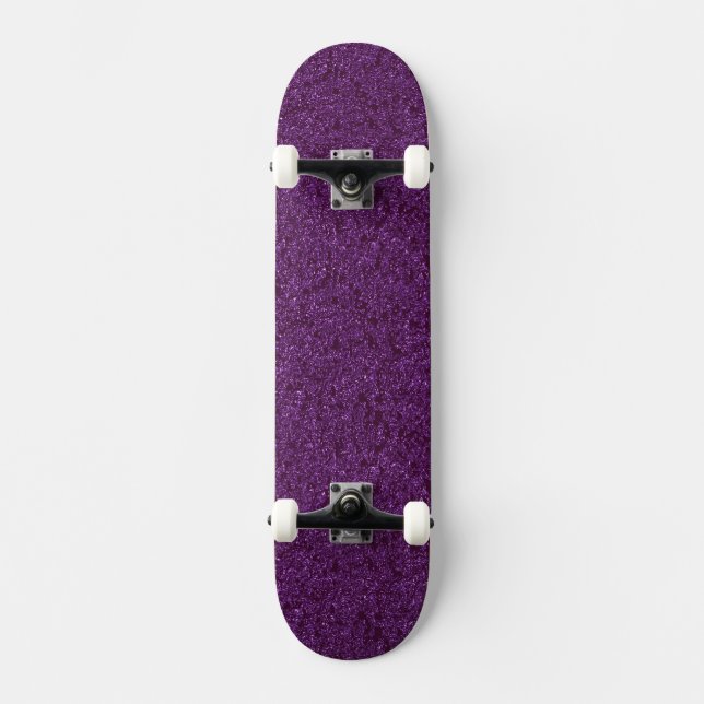 Skate-Brett-komplettes lila Glitzer-Bild Skateboard (Vorderseite)