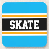 SKATE Bright Sky Blue Yellow Black Hockey Strips
