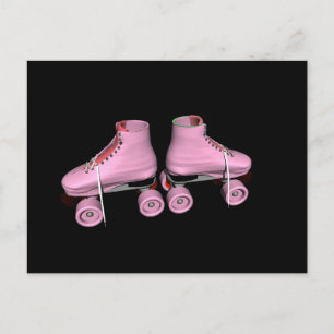 Skate der Hot-Pink-Rollen Postkarte