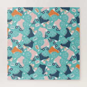 Skate der Retro-Roller: Vintage Kassette Puzzle