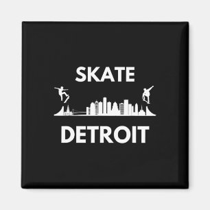 Skate Detroit Mi Skateboarding-Fans Detroit Skylin Magnet