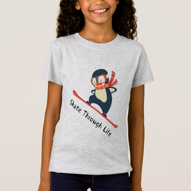 Skate durch Leben T-Shirt (Vorderseite)
