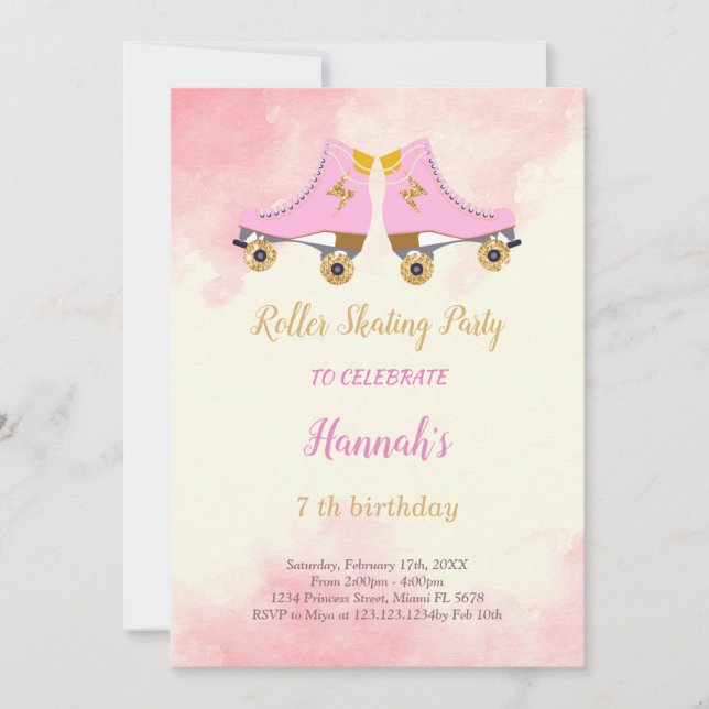 Skate Einladung (Vorderseite)