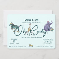 Skate Einladungen für Babydusche