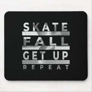 Skate Fall Aufstehen Wiederholen - Lustiges Skateb Mousepad