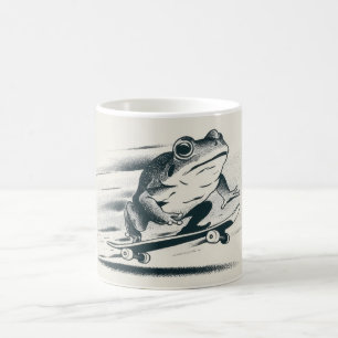 Skate Frog – Vintage Action Animal Kunst Kaffeetasse