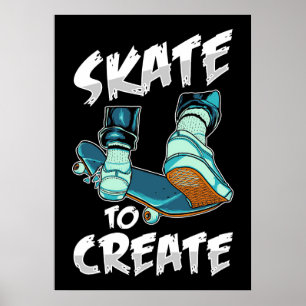 Skate für Skateboarder zum Erstellen Poster